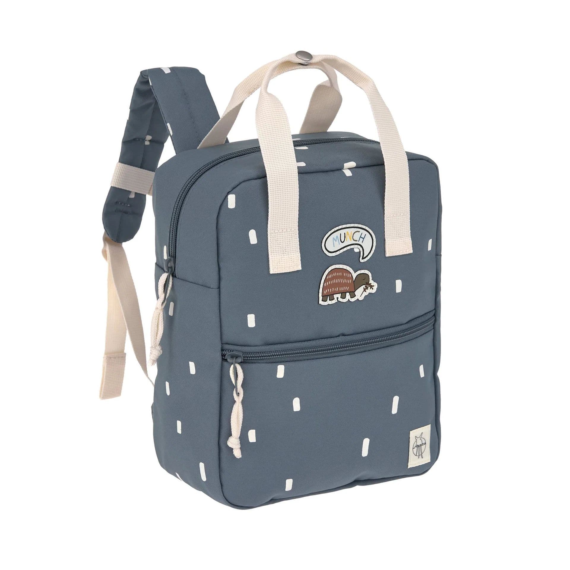 Sac à dos carré Happy Print Bleu Lassig
